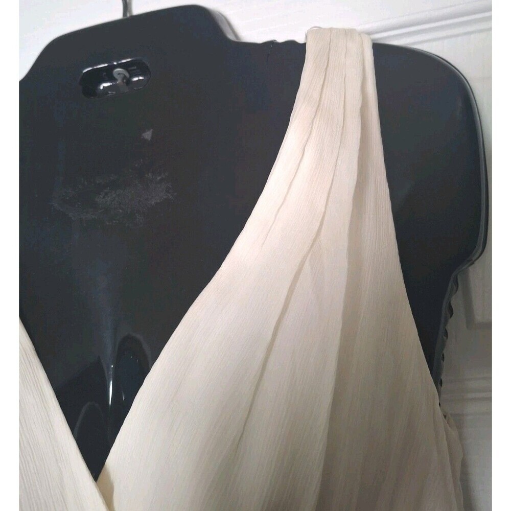 J.Crew Sophia Gown Silk Chiffon Size 2 Ivory 19836 Lined Beach Wedding Formal - Picture 8 of 13